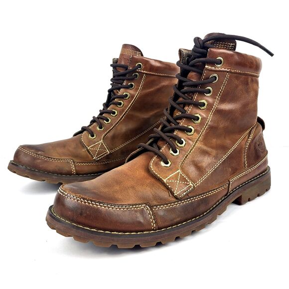 Timberland Earthkeepers  Men's Brown Leather Lace Up Boots Size 10.5 - Picture 1 of 16